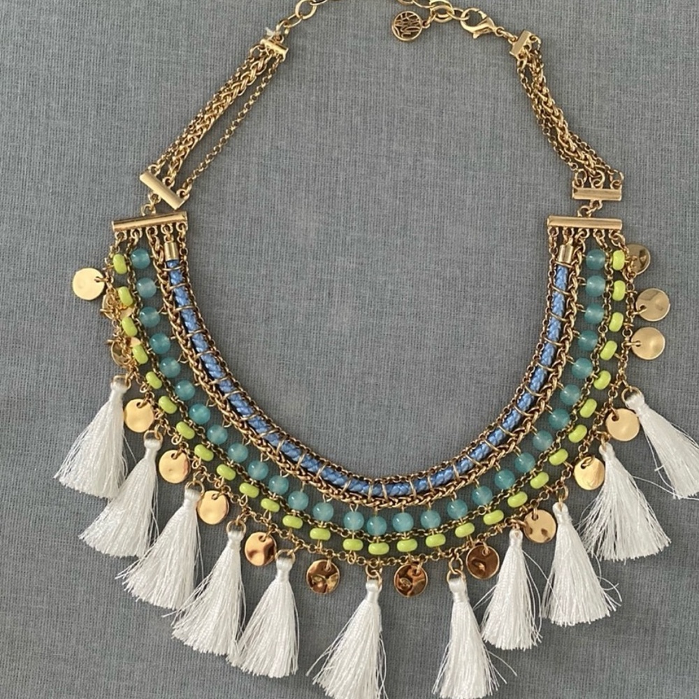 EUC Lilly Pulitzer tassels beaded necklace